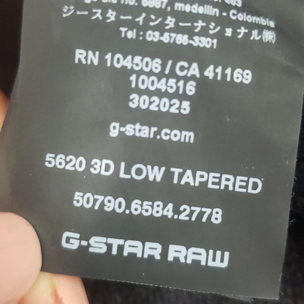 G-STAR Raw 5620 Low Tapered Moto Jeans Size 32 x 32 Waxed Gray
